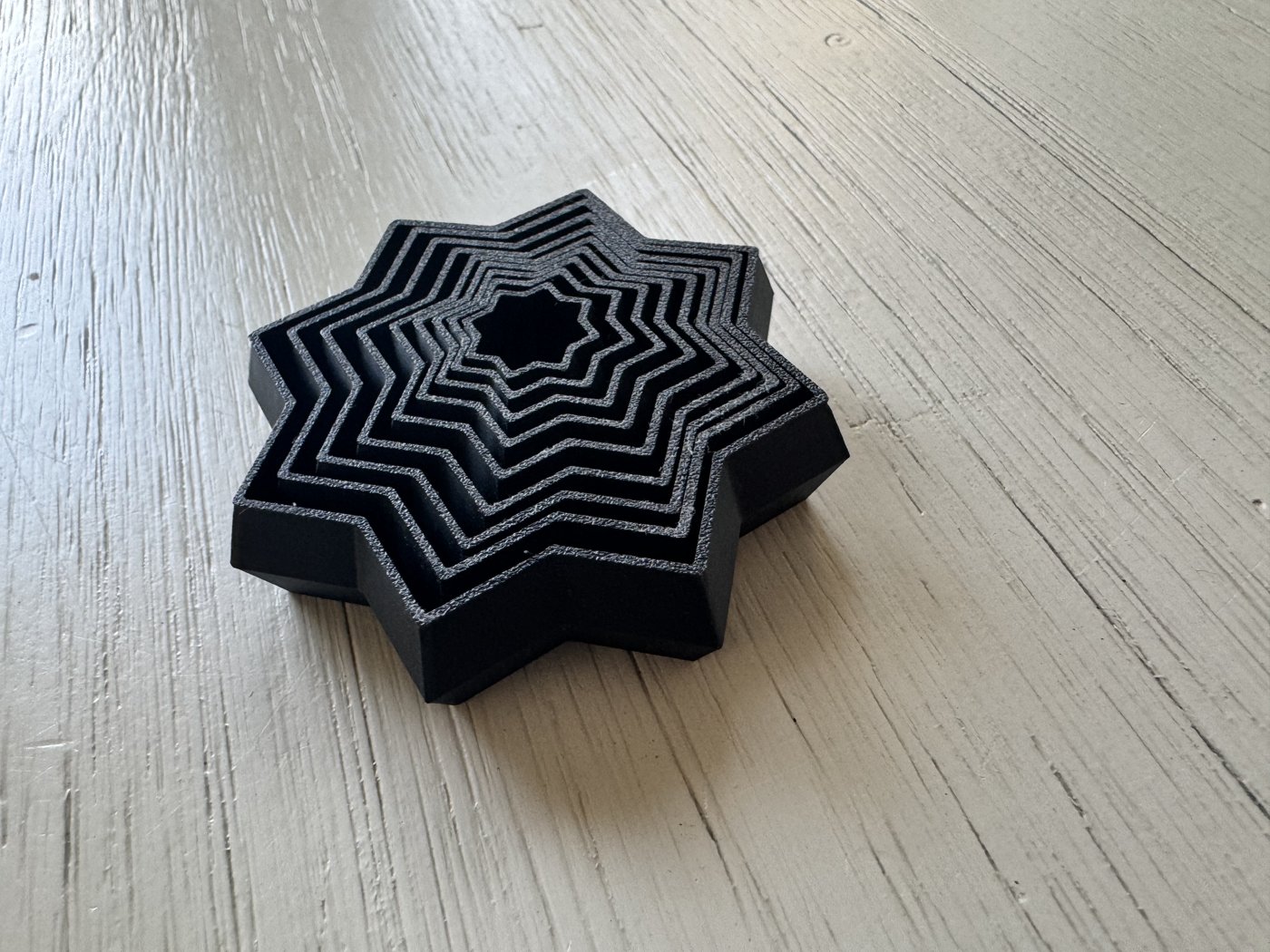 8-Point Star Coaster — Stealth Black